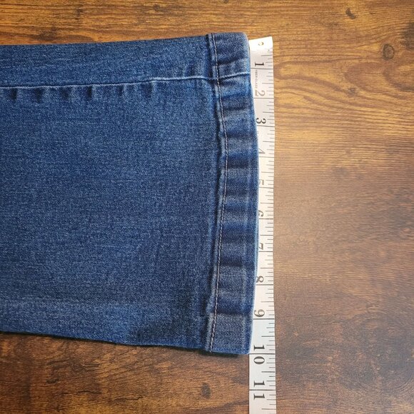 Venus Jeans Size 10 Bootcut Mid Rise Medium Dark Wash Stretch Western Denim - Picture 9 of 10